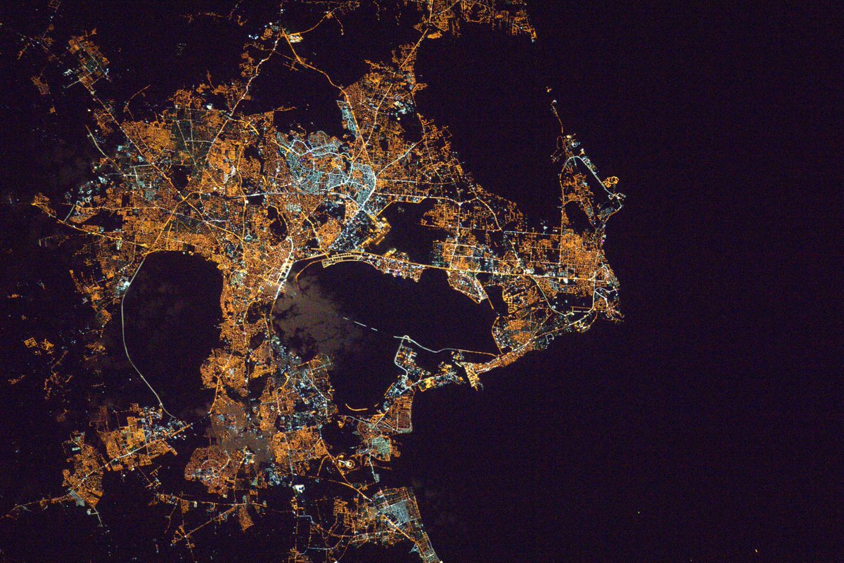 Hello to the people of Tunisia from the <a href="/Space_Station/">International Space Station</a>. We flew over your capital on a beautiful night.