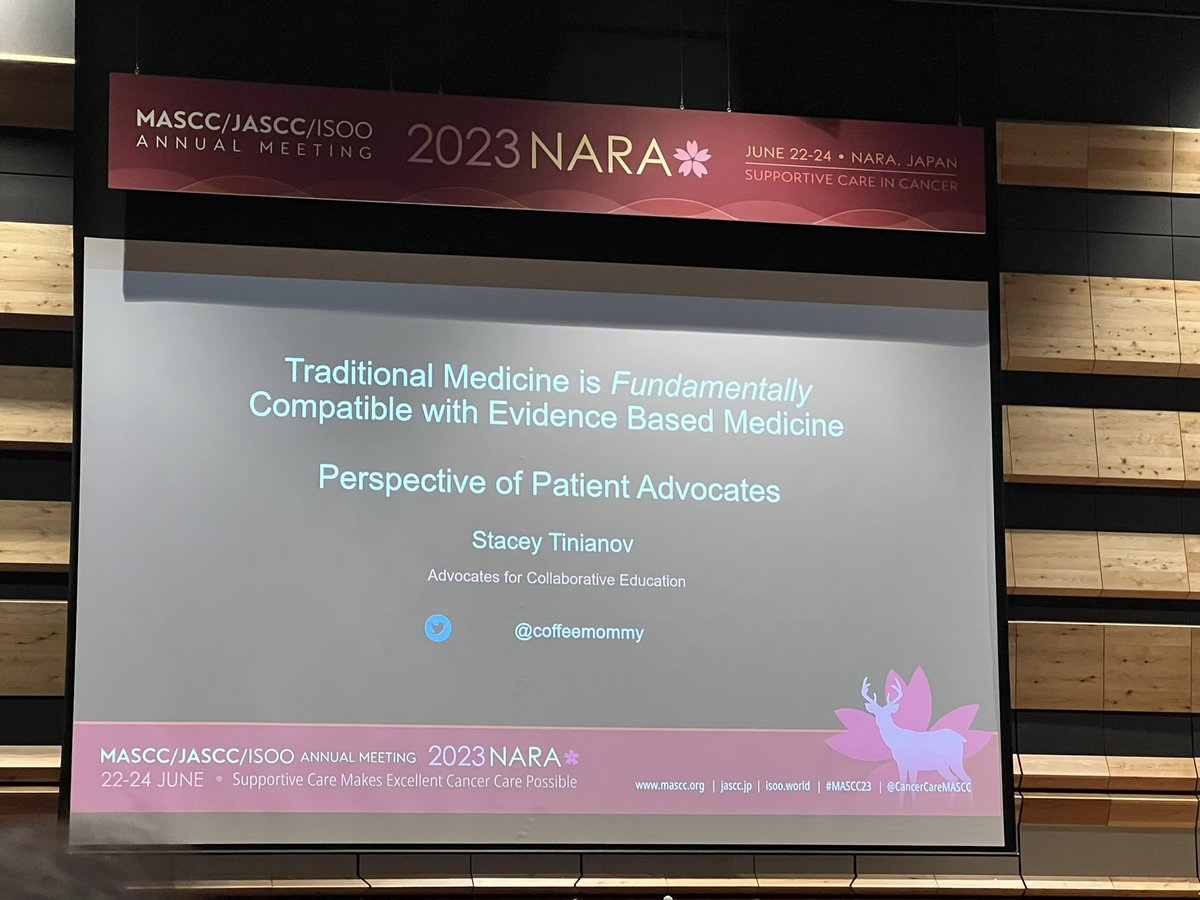 MKangOmed's tweet photo. Fantastic to have a patient advocate presenting @coffeemommy: highlighting ‘evidence’ may be different for patients and clinicians #MASCC23 @CancerCareMASCC https://t.co/dockKNnHYO