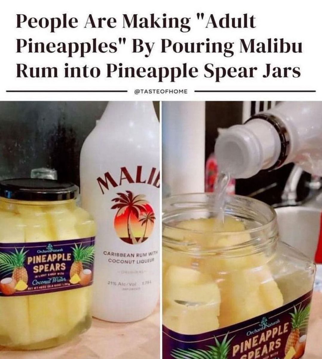 Something for both rum and pineapple fans. Summer fruit salad addition maybe?