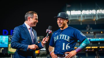 Kolten Wong smiles while being interviewed on MLB Network.