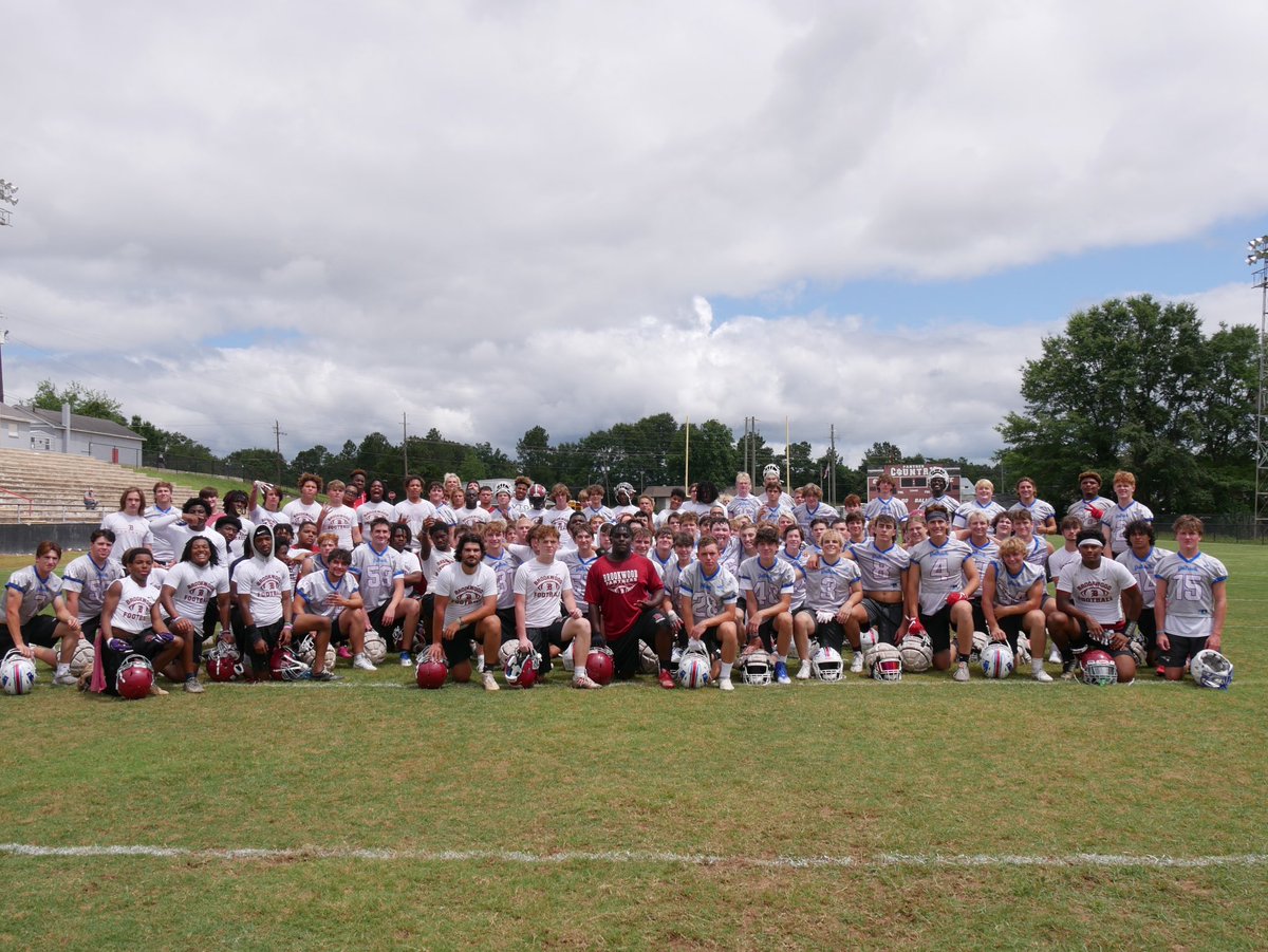 We had a really good morning at Brookwood HS as American Christian joined us for some 7 on 7 &amp; 11 on 11 work, today. I think both teams benefited from working together and will be better for it. Thank you to ACA &amp; Coach Cody Martin for joining us today! #ItsallabouttheWood