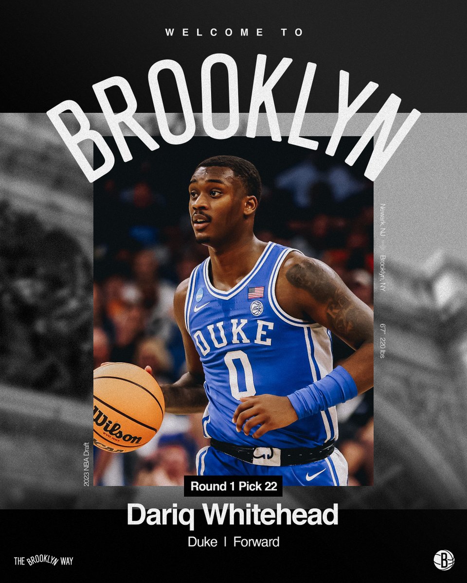 BrooklynNets's tweet photo. Welcome to Nets World, Dariq! 

#NBADraft https://t.co/JIw2TE19cm