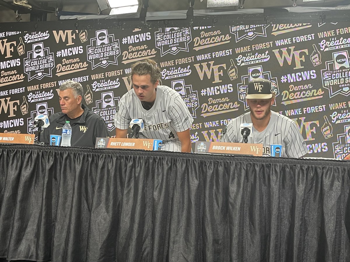 Wake Forest coach Tom Walter: “I’m so proud of our guys, the way we battled today and all season. I’d rather coach this team and not win a national championship than coach any other team.”