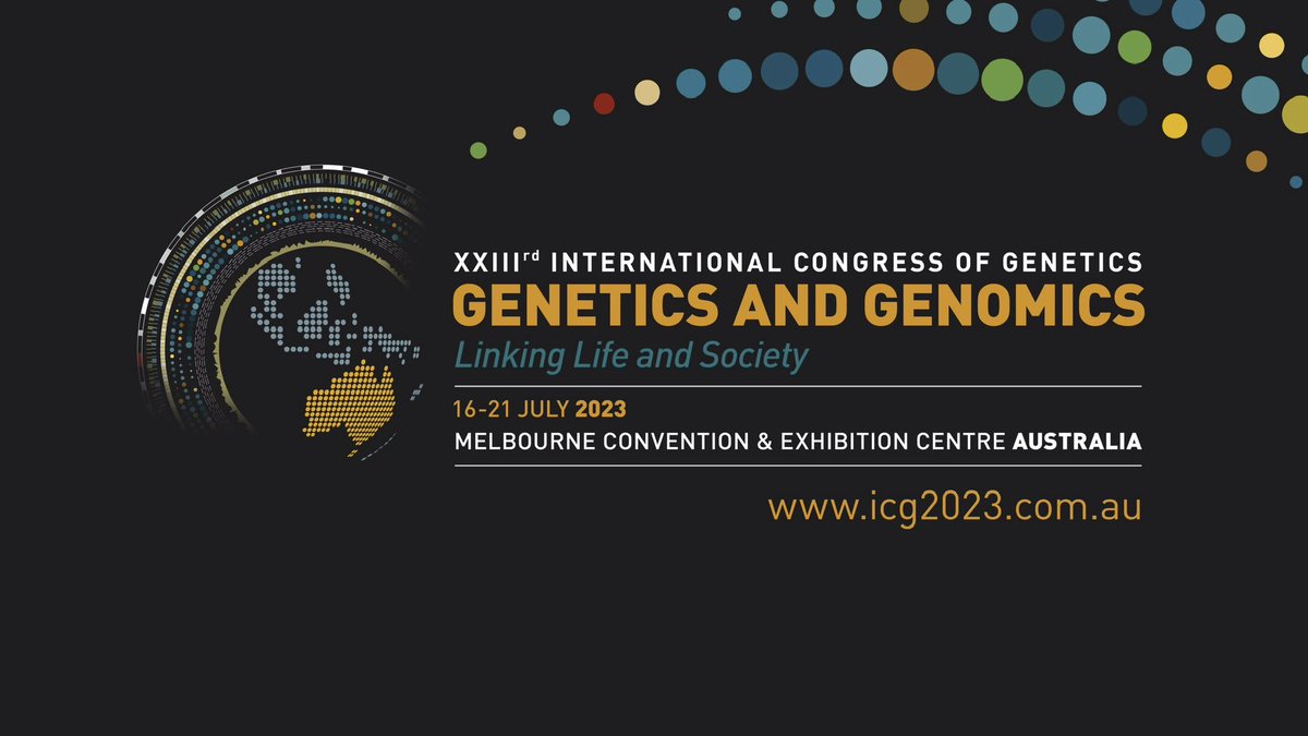 In July, our friends at @Genetics2023 will host XXIII International Congress of Genetics 2023. With #icg2023 in Melbourne & #PAGAUS in Perth (Sept), there's something for everyone! ow.ly/lJJs50OVmbS ow.ly/5tMq50OVmbR #genomics #genetics #plantgenomics #animalgenomics