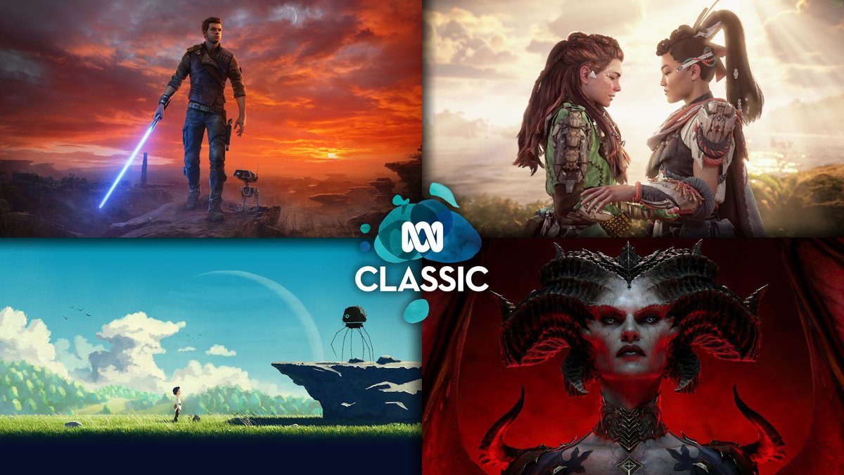musophrenic's tweet image. Freshly baked #gamemusic today on @ABCClassic 🎮🎻with scores from:

#STARWARSJediSurvivor 
#DiabloIV
@PlanetofLana
@playRedfall
#HorizonForbiddenWest: Burning Shores
Harmony: The Fall of Reverie
#CallofDutyModernWarfareII

Live 3 PM AEST or anytime online 📻🎵🎧