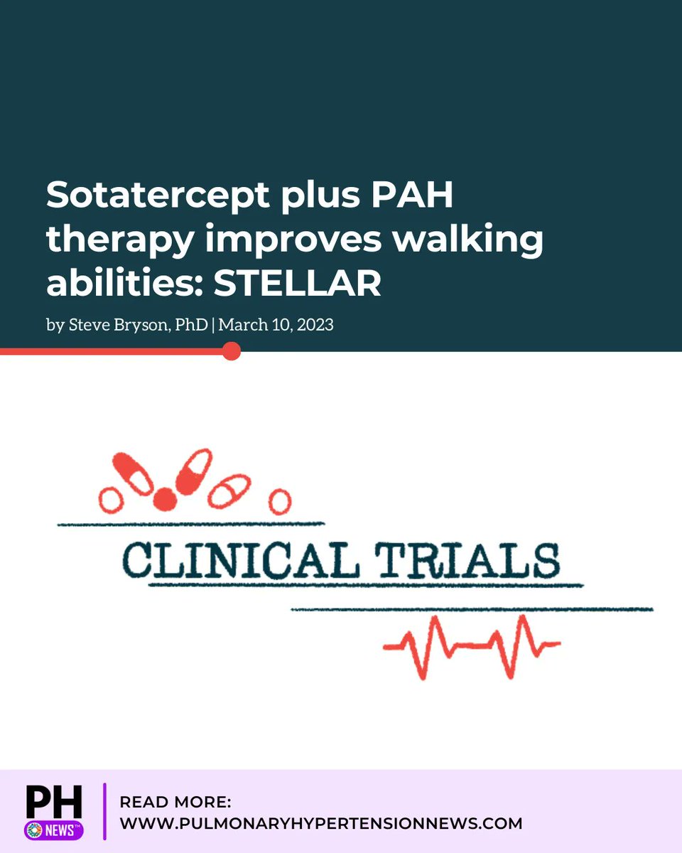 We're revisiting news from earlier this year that discusses the benefits of adding sotatercept to standard PAH therapies.  buff.ly/3phUzlL

#PAH #PHnews #livingwithPH #PHresearch #pulmonaryarterialhypertension