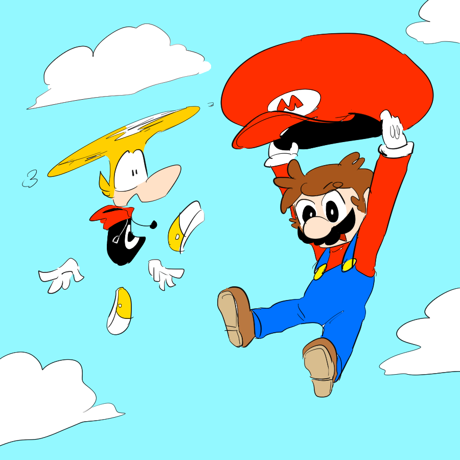 マリオ 「クロスオーバー レイマンとマリオ」|MFLのイラスト