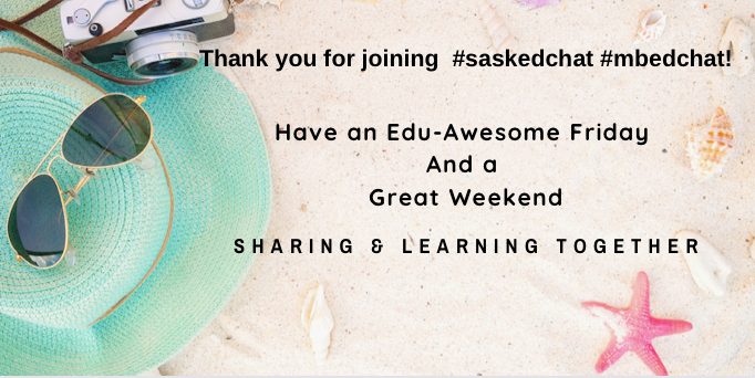 I'd like to thank everyone who dropped by tonight to share with #SaskEdChat #MBEdChat . We appreciate you taking time to be here with us tonight! Have an EduAwesome Friday!