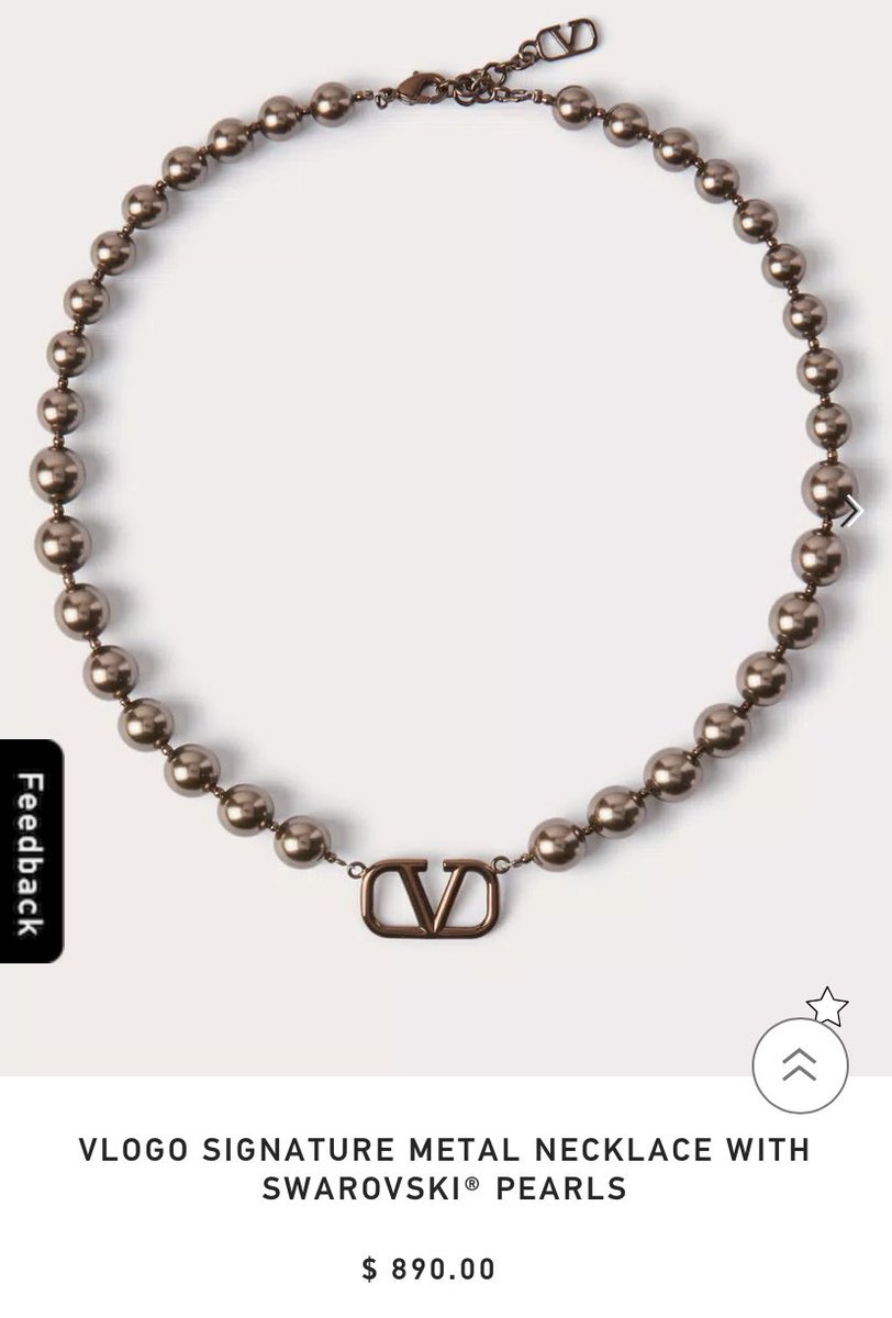 Also Yoongi been wearing vlogo signature metal choker with Swarovski pearls during his tour and Marie Claire cover. ( $790 - $890) 

#SUGAxVOGUEJAPAN #SUGAxValentino #ValentinoDiVas