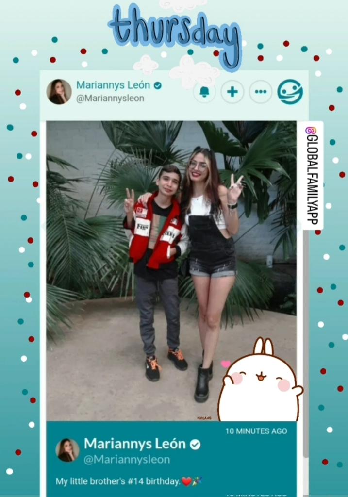 Hi guys 👋🏻 

I remind you that you can go to gFam and see all the posts of the day 🥺 Today was my brother's birthday and I made a special post for him ✨.

Here is the link to the main gFam page, where you can see all the stories of the day:

gfam.live