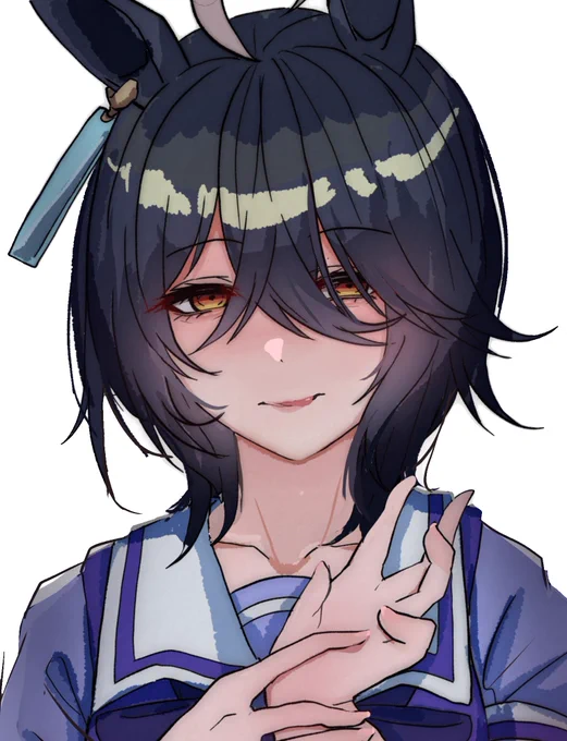 ウルフカットのマンハッタンカフェが描きたくて……