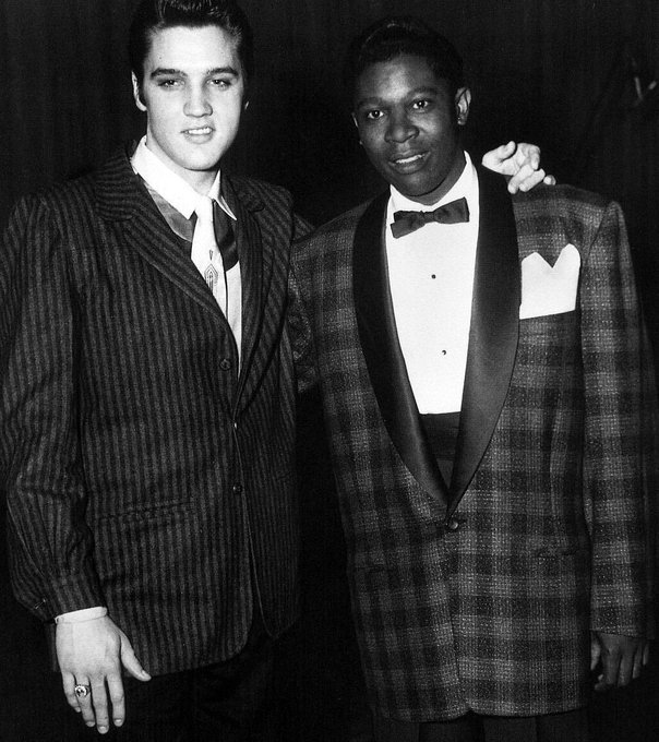 crockpics's tweet photo. Elvis Presley and B.B. King, 1956 https://t.co/kX8JjVuhT9