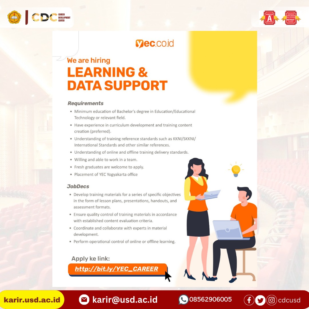 cdcusd's tweet photo. Info lowongan pekerjaan !
#cdcusd #cdcsadhar https://t.co/BulsQkujDT