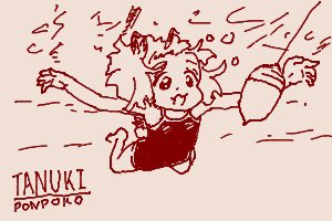 ちかごろのらくがき1 たぬきとスク水