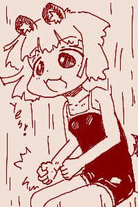 ちかごろのらくがき1 たぬきとスク水