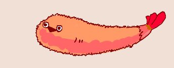 「ちかごろのらくがき2 エビフライ」|うちうのイラスト