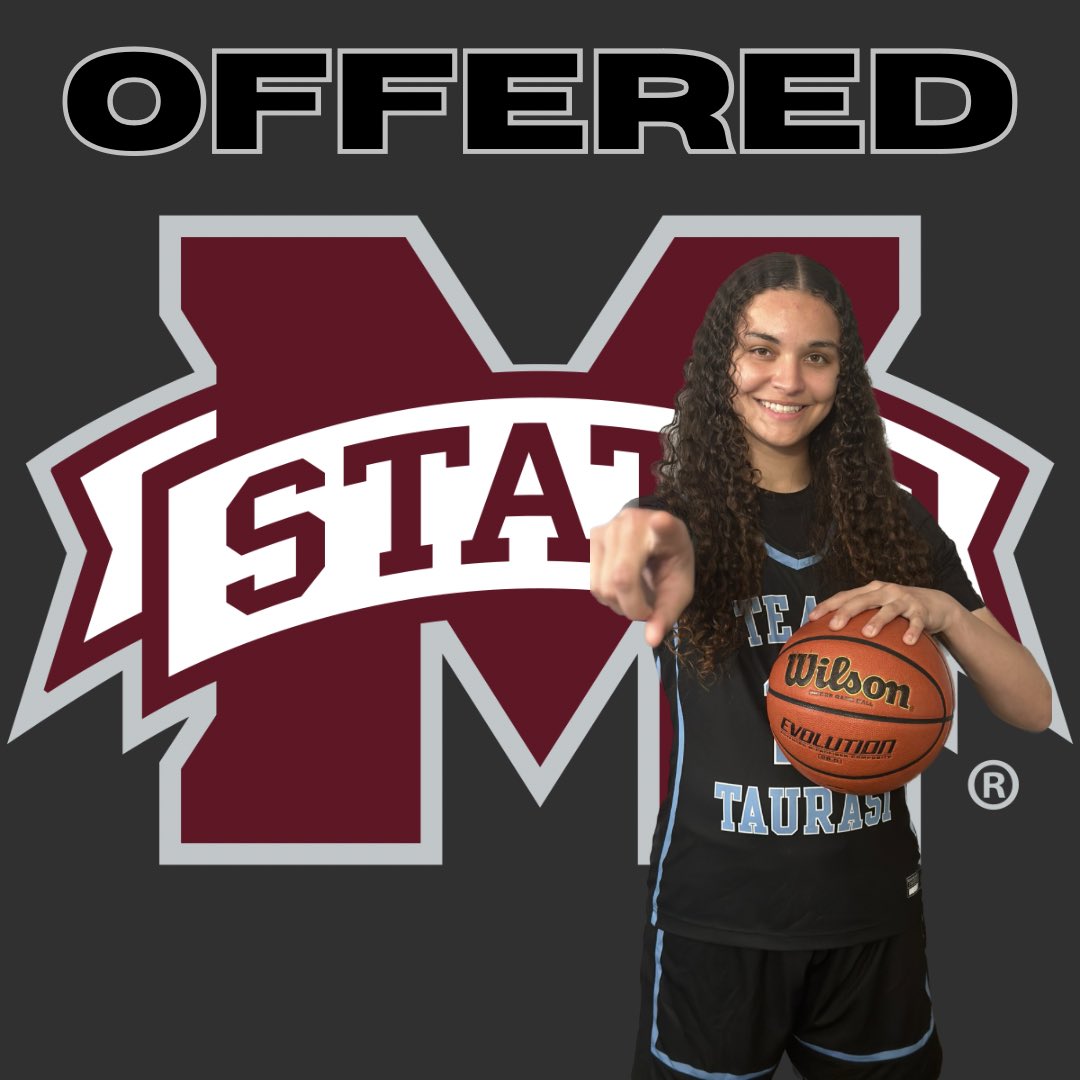 Blessed to receive an offer from @HailStateWBK 🙏🏽 Thank you @SamPurcellMSU and staff! 🫵🏽😉 #HailState @corryne00 @CoachPagina @GabeLazo @Cal_Storm1 #classof2028 @BIGGROME78 @MartinMaylana