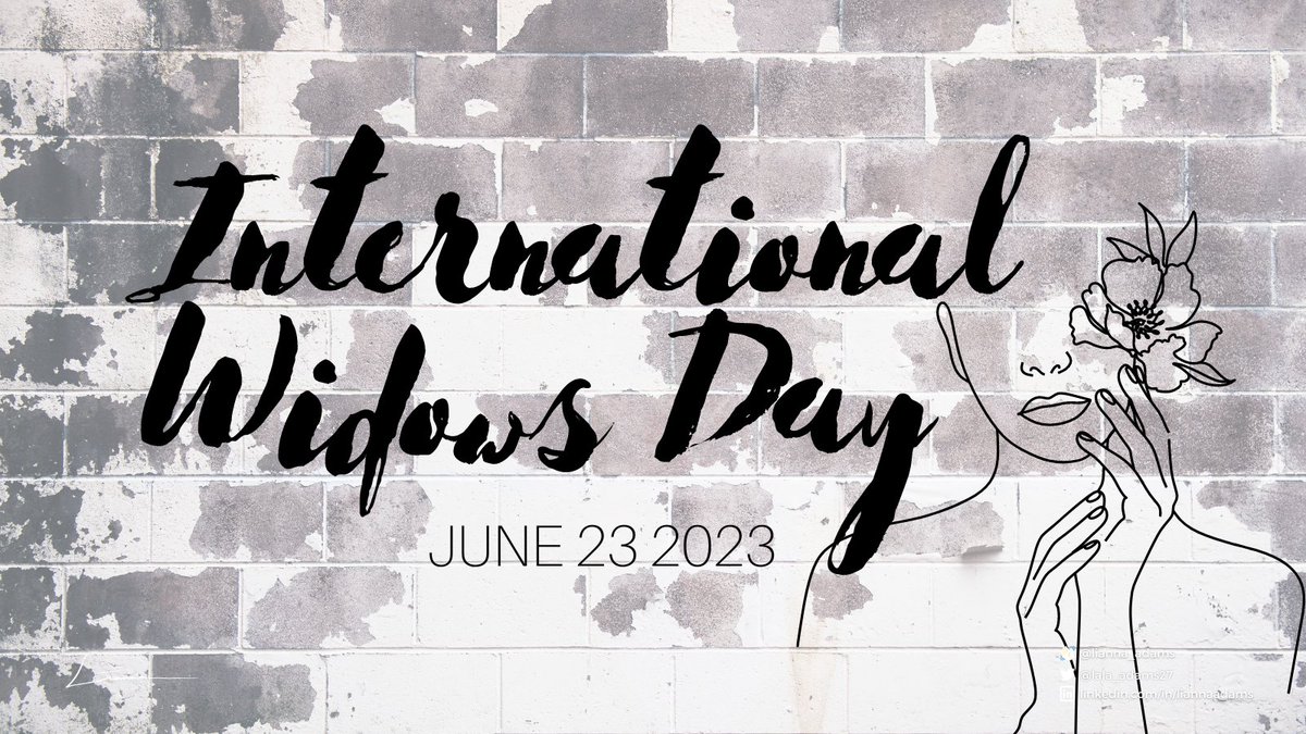 ‼️* Long 🧵 Post *‼️

I never realised that there is an observance day for widowhood. 

The @UN has marked today as #InternationalWidowsDay to bring awareness to the challenges, injustice, stigma & poverty faced by widowhood. 

#WidowsDay #healingjourney 
🧵1⃣⬇️