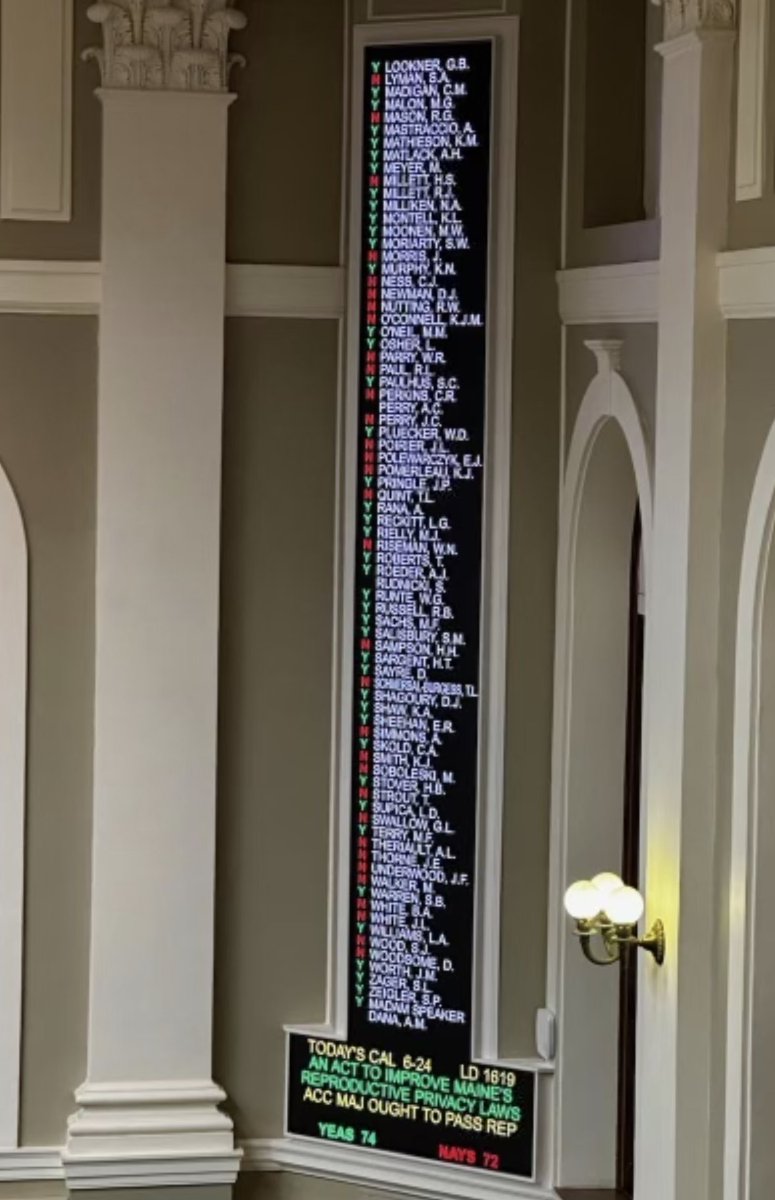 PPMEAF's tweet photo. We love to see it!

LD 1619, An Act to Improve Maine's Reproductive Privacy Laws has passed the ME House! This bill places trust in patients &amp; providers to make private medical decisions w/o political interference.

On to the Senate!

#mepolitics #AbortionIsHealthcare https://t.co/yYq5G7mS6q