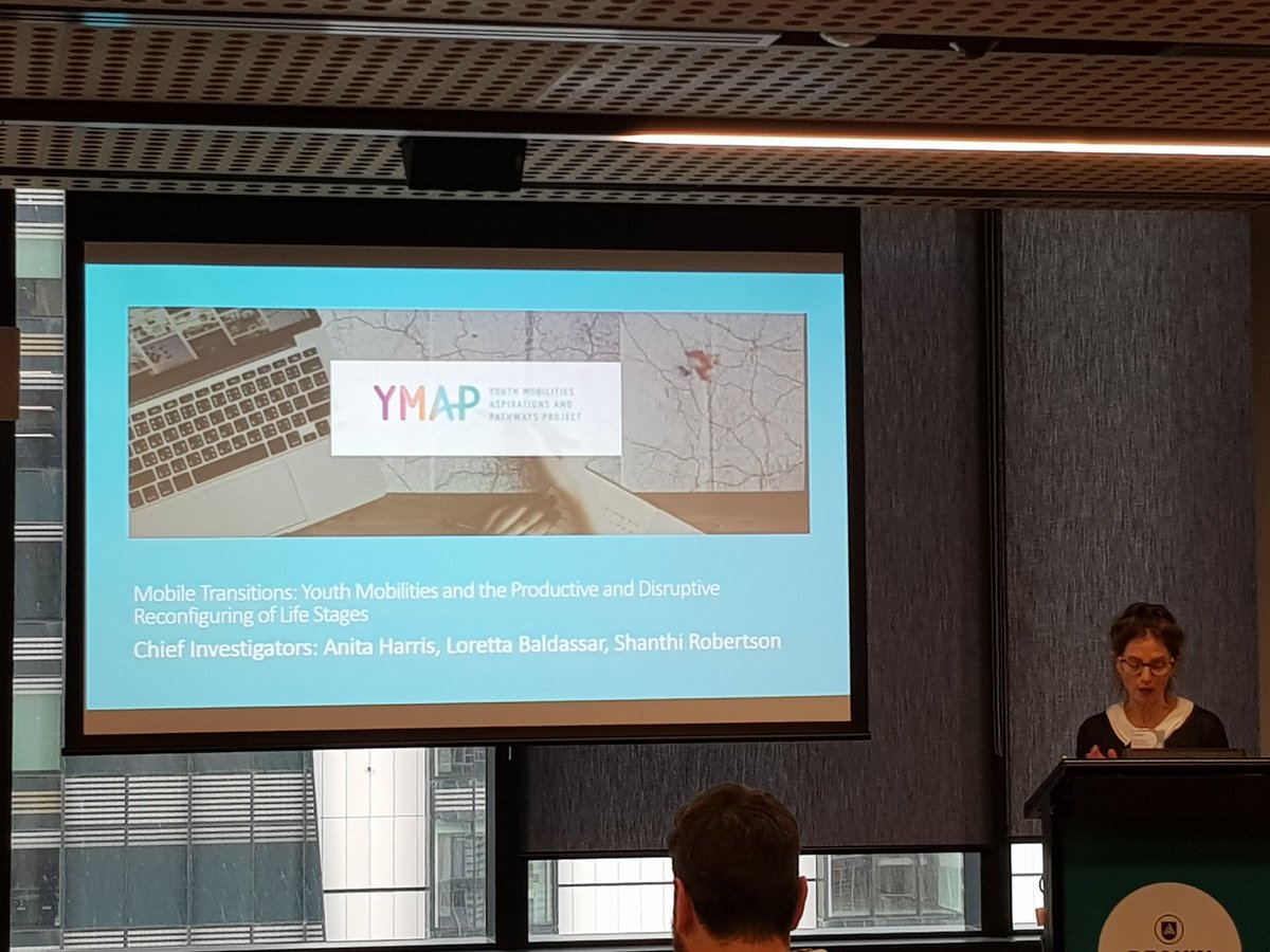 YMAPProject's tweet image. Starting our special @YMAPProject  session with Prof Anita Harris and Prof Loretta Baldassar and their paper 'Mobile Transitions: Youth Mobilities and the Productive and Disruptive Reconfiguring of Life Stages'