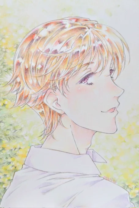 #アナログ #イラスト #色鉛筆 #男の子