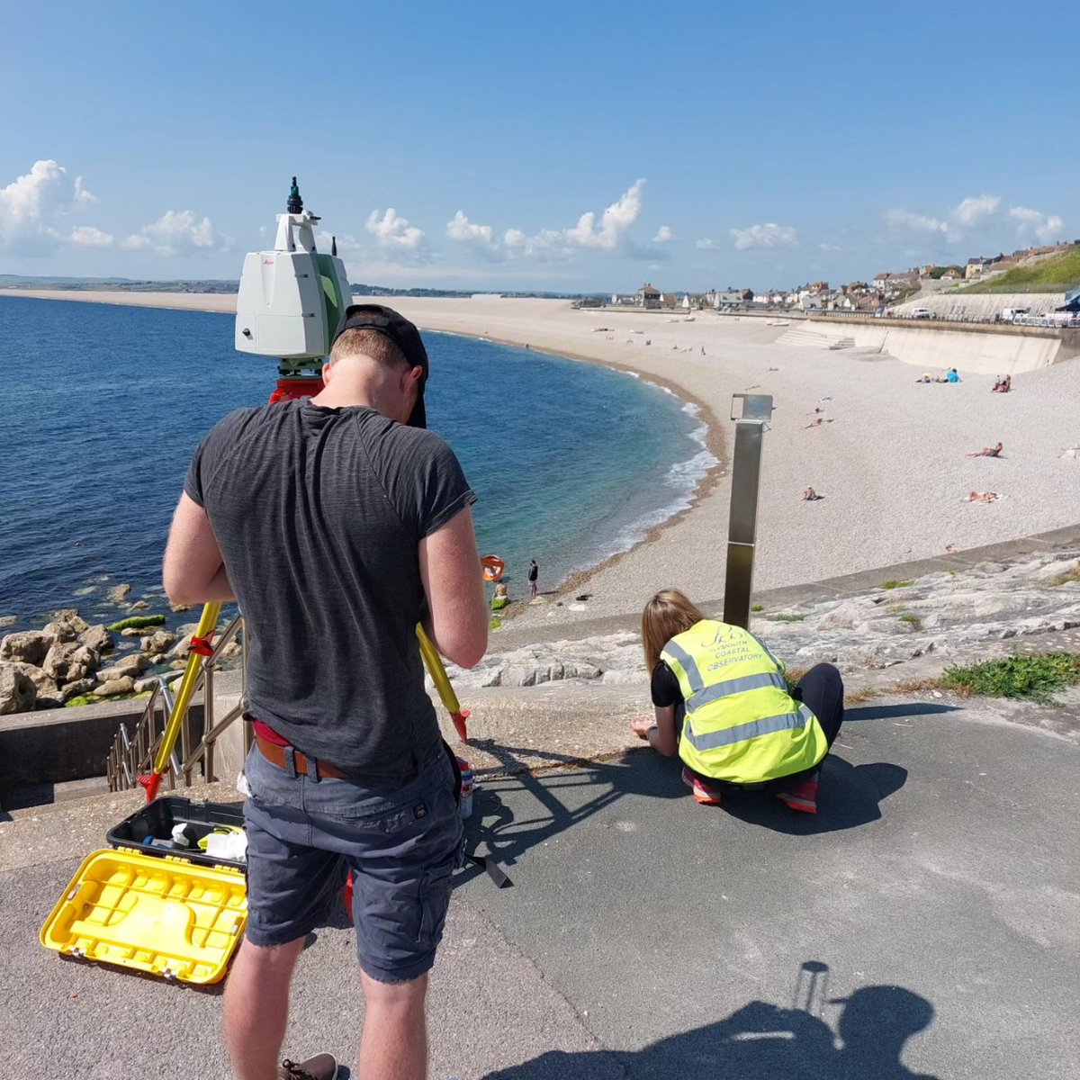 A perfect day for a laser scan of the seawall at Chesil Beach on behalf of the local authority and a spot of #coastsnap maintenance while we were there!

#laserscanning #leica #survey #surveylife #coastalmonitoring #beachsurveys