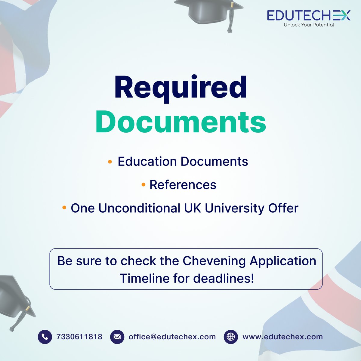 EduTechEx1's tweet image. There’s always one thing on your mind if you’re a student looking to study abroad - SCHOLARSHIPS!

Check out the Chevening Scholarship initiated by the UK Govt. (it comes with a fully funded tuition fee)

Visit edutechex.com to know more 💻

#EdutechEx #Uk #Scholarships