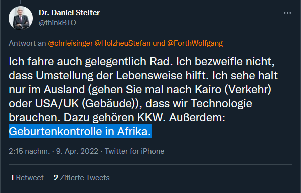 @ulfposh @thinkBTO Ohje... @zdf @zdfmagazin?
Hat er eigentlich inzwischen schon angefangen, die Geburten in Afrika zu kontrollieren? 🤨