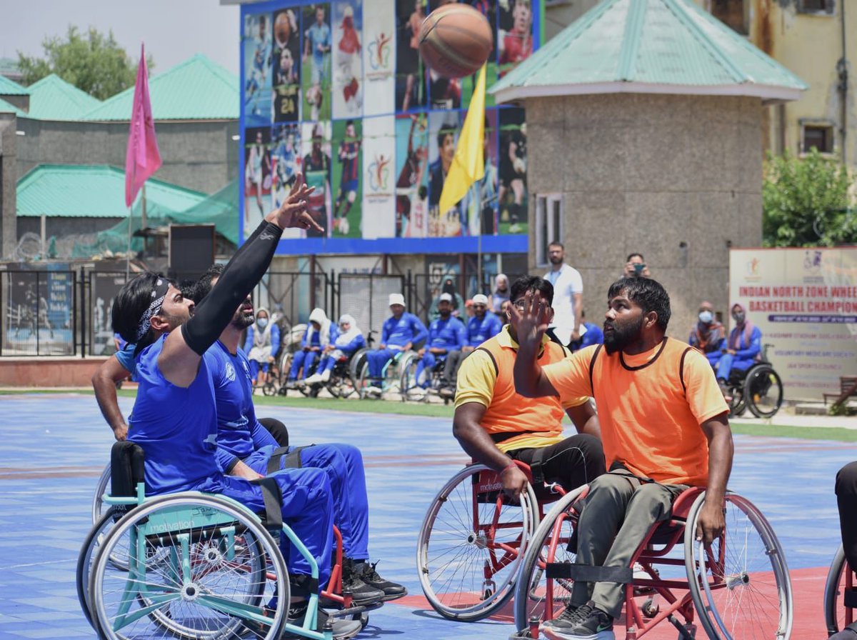 YouthJammuandK1's tweet photo. North zone #wheelchair basketball championship started at #skisc wherein all logistic support is being provided to the para #atheletes to participate and excel,
@OfficeOfLGJandK @JKSportsCouncil @nuzhatjehangir https://t.co/a1mFiiHsLG