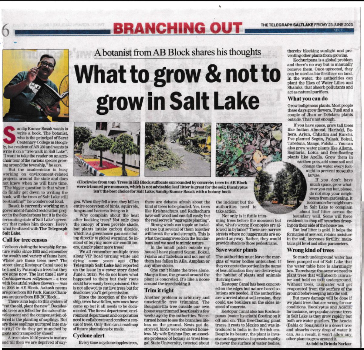 My tweet one month ago and today's The Telegraph Salt Lake edition article by Brinda Sarkar...thank you <a href="/ttindia/">The Telegraph</a>