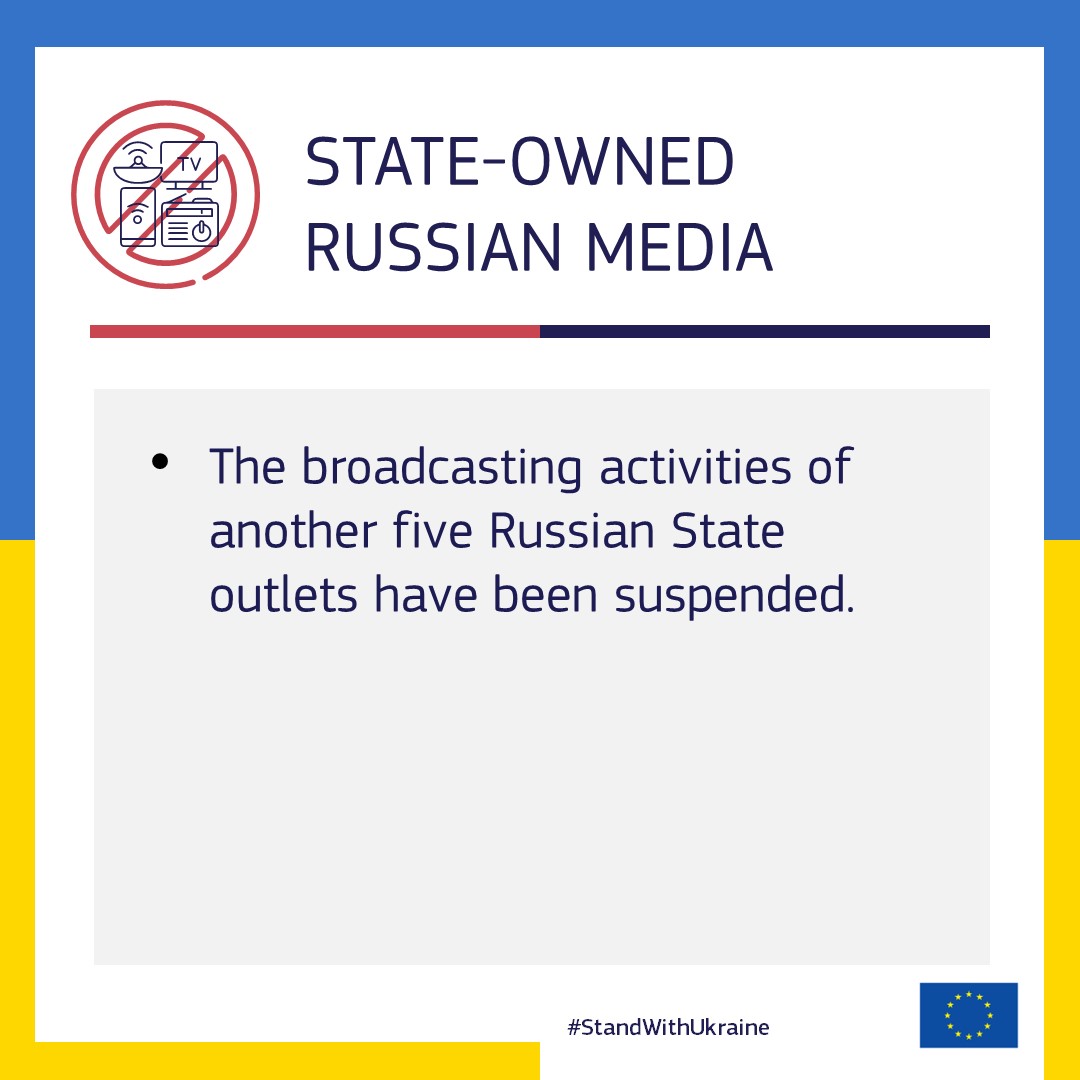 European Commission on Twitter "The new package of sanctions also imposes an extension of the