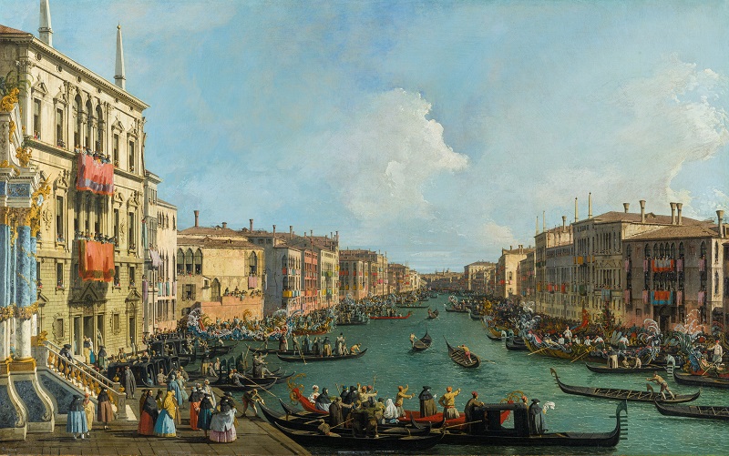 Canaletto, The Regatta on the Grand Canal circa 1740, National Gallery London