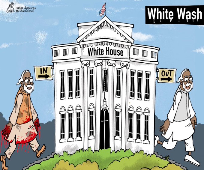 Nostradamus_INC's tweet photo. #CrimeMinisterModi the #CrimeMinisterofIndia, is also the #PrimeMonsterOfIndia.
@JoeBiden has lowered the dignity of @POTUS, by unnecessarily inviting #Modi as a state guest only to sell a few drones to Modi's master Adani. Shit Business Strategy, Mr. President. https://t.co/TtLCDEGZYX