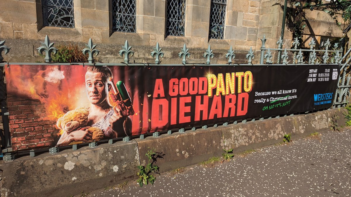 Our shiny new banner is now on display outside Websters - a subtle reminder to book your tickets for our opening weekend in Glasgow, July 28th - 30th.

Come out see the show, let's get together, have a few laughs...

#YKYMF