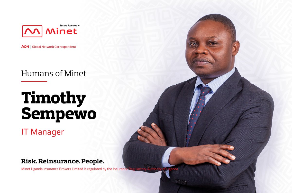minetuganda's tweet photo. Friday Spotlight
Meet the mastermind behind our seamless tech operations and digital transformation.
Mr. Timothy Sempewo, Information Technology Manager, Minet.
#HumansOfMinet #MinetUG #SecureTomorrow https://t.co/hOruDIF2dl