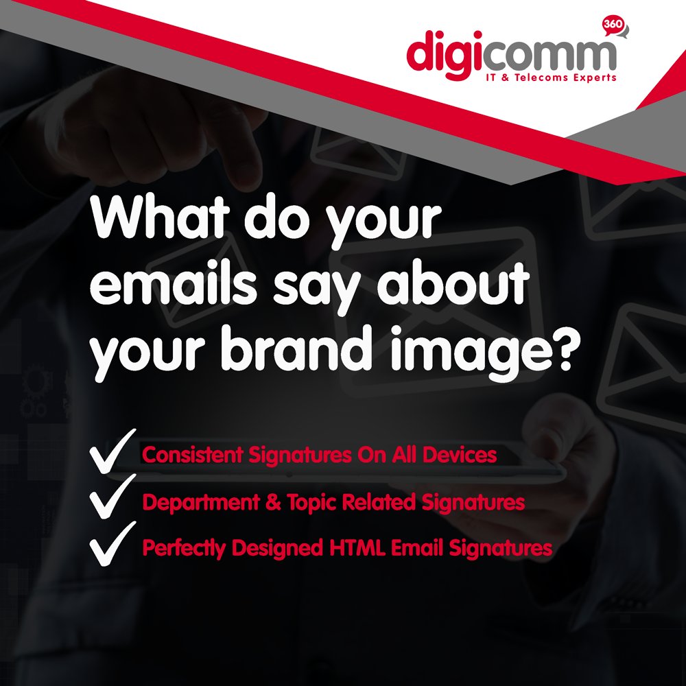 digicomm360's tweet image. Stand out professionally with our cutting-edge Email Signature Software. 💼🚀

💪 Boost Sales and Upsell: Utilise your email signature to promote your services or products and drive more conversions. 

#EmailSignatureSoftware #DigitalTransformation 

buff.ly/3HQ5A4e