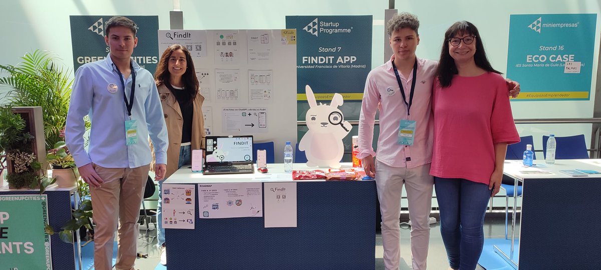 EmprenderUFV's tweet image. Vaya semanas que llevamos!!🥳
#FindItApp se hace con el premio GEN de @SUProgramme y representará a España en la final europea!!🏆
Gran trabajo en equipo entre @ELU_UFV y @emprendimientoufv para impulsar el trabajo de Jorge, Juan y Álvaro. 
Toda la info👉 bit.ly/3PuDEY0