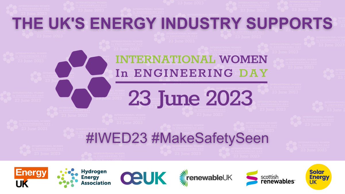🎉Today is #INWED23🎉 We are celebrating the fantastic work of women engineers across industry. This year we are working together with @TheUKHEA, @RenewableUK, @SolarEnergyUK_, @ScotRenew & @OEUK_ to recognise their outstanding contribution to the #energy sector.