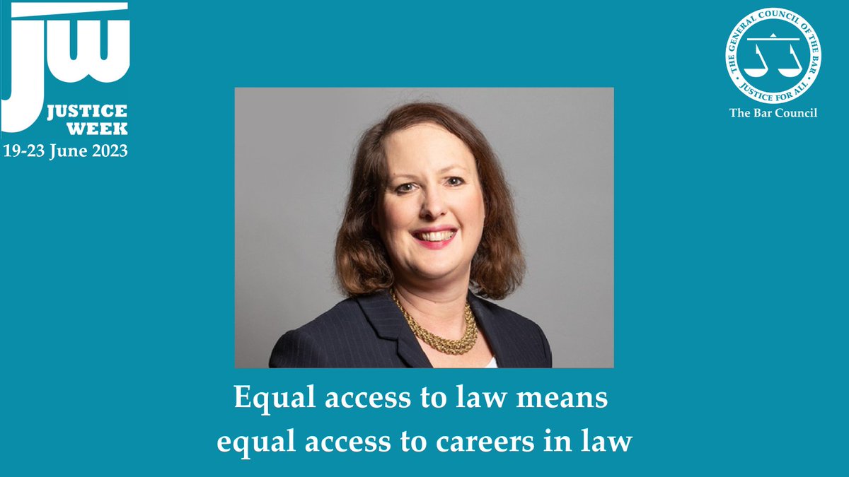 'Equal access to law is assisted by equal access to careers in law. Our profession should reflect the society around us.' - @attorneygeneral Victoria Prentis KC MP's guest blog for #JusticeWeek2023 on equal access to careers in law barcouncil.org.uk/resource/jw23-…