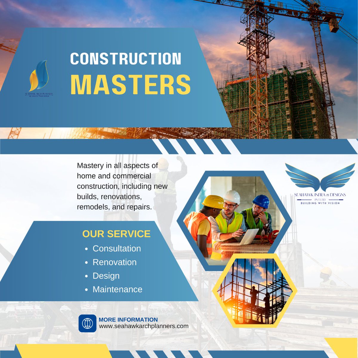 AndSeahawk's tweet image. At Seahawk Infra N Designs, we don&apos;t just build; we create. Our innovative designs and quality construction work together to create spaces that inspire. 
#SeahawkInfraDesigns #BuildingDreams #QualityConstruction #InnovativeDesigns
#Construction #Indiadesign