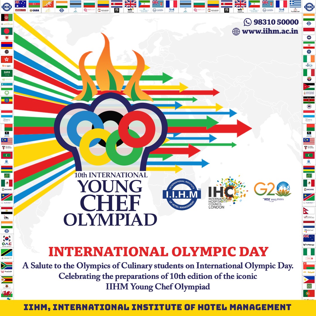 Celebrating the preparations of the 10th Young Chef Olympiad on #InternationalOlympicDay.

#iihmhotelschools #YCO #YoungChefIndia #iihmbest3years #OlympicDay