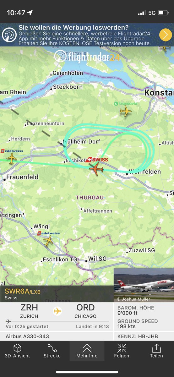 Huch <a href="/FlySWISS/">Swiss Intl Air Lines</a> … startloop nach Chicago?