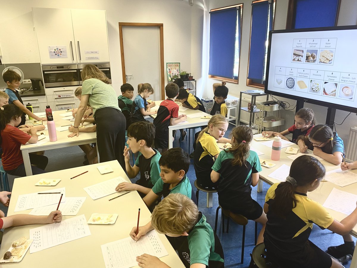 BSNJSV's tweet photo. This week, #JSVYear4 have been trying different cheeses & breads π§π They were encouraged to use all their senses to describe the cheeses from sight to taste.
#BSNFoodTech https://t.co/s2Xstbb4hP