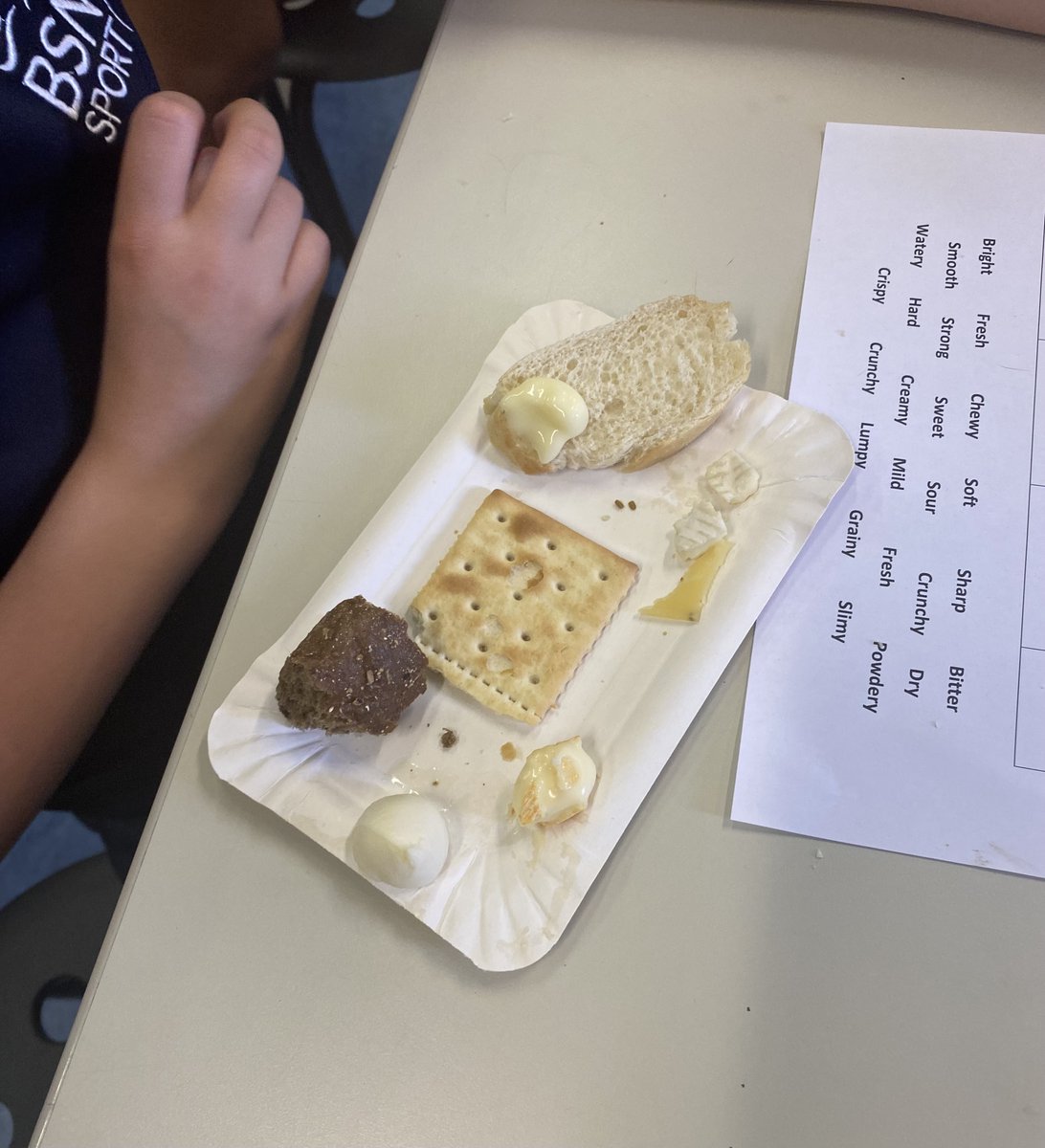 BSNJSV's tweet photo. This week, #JSVYear4 have been trying different cheeses & breads π§π They were encouraged to use all their senses to describe the cheeses from sight to taste.
#BSNFoodTech https://t.co/s2Xstbb4hP