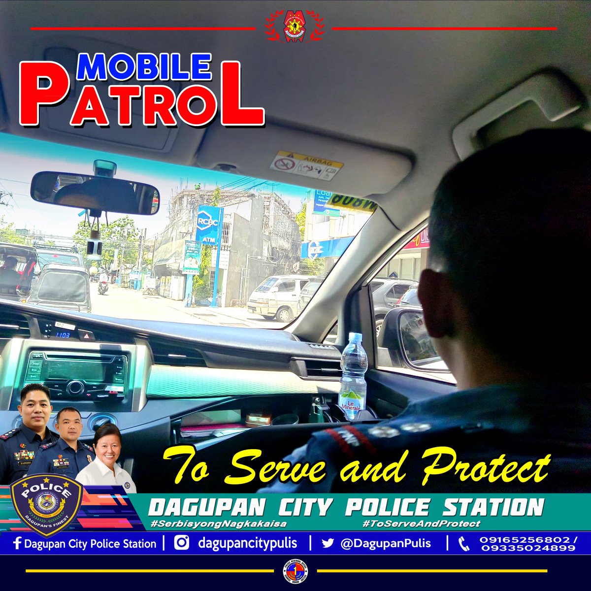 Dagupan City Police Station personnel, led by PLTCOL BRENDON B PALISOC, OIC, conducted mobile patrol within the area of responsibility to keep our community safe and crime-free and to make sure all road users stay safe. #SerbisyongNagkakaisa #ToServeandProtect