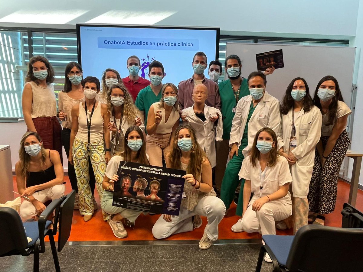 NeurologiaHUPH's tweet photo. Excelente #taller práctico de toxina botulínica y bloqueos anestésicos #cefalea. ¡Muchas gracias a los ponentes Dr. C. Escamilla (U. de Cefaleas HUPH), Dra. P. Sánchez (HUPH), Dr. J Casas (U. de Cefaleas H. de Alcorcón) y @AbbVie por la fantástica organización.
#migraña #preempt https://t.co/k68L303rZF