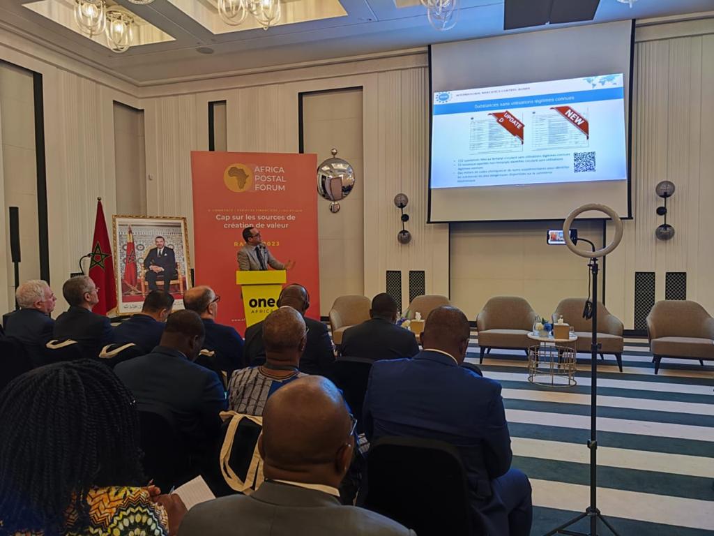 At the Africa Postal Forum #APF2023, I highlighted challenges of drug trafficking via e-commerce. @UN #INCB's GRIDS Programme is helping States prevent trafficking in NPS & non-medical synthetic opioids, including through public-private partnerships with postal & courier services