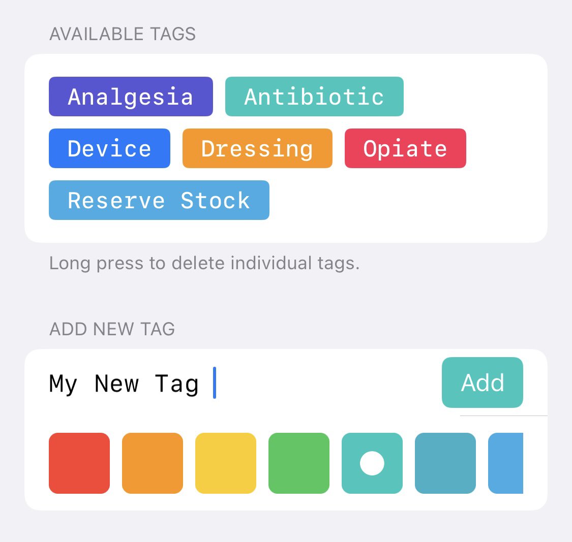 Here’s a look at the tag editing page. Lots of nice colours!