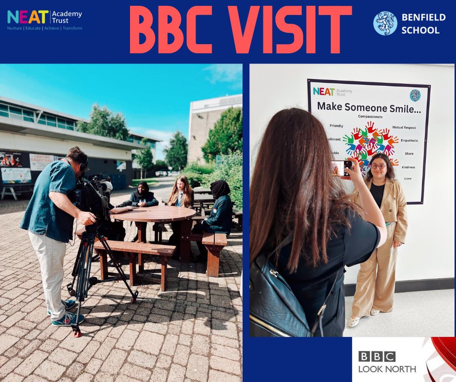 SchoolBenfield's tweet photo. Yesterday we were fortunate to have the BBC Look North team come in for a short piece about our Head of Performing Arts, Miss Suljic. This week, Miss Suljic has been sharing her story as a refugee with pupils during assemblies. @BBCLookNorth https://t.co/RMh0dDnYbx