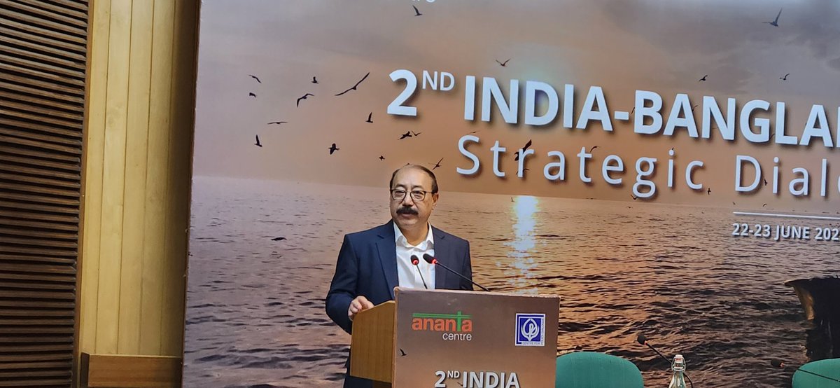 Second Bangladesh-India dialogue. Valedictory address by Amb. @harshvshringla who has very deep understanding of the region. Big picture with high clarity! India-Bangladesh relation is at its peak. @AnantaAspen @MEAIndia @FahmidaKcpd @ihcdhaka